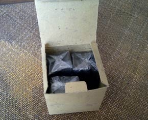 Coconut shell charcoal briquette